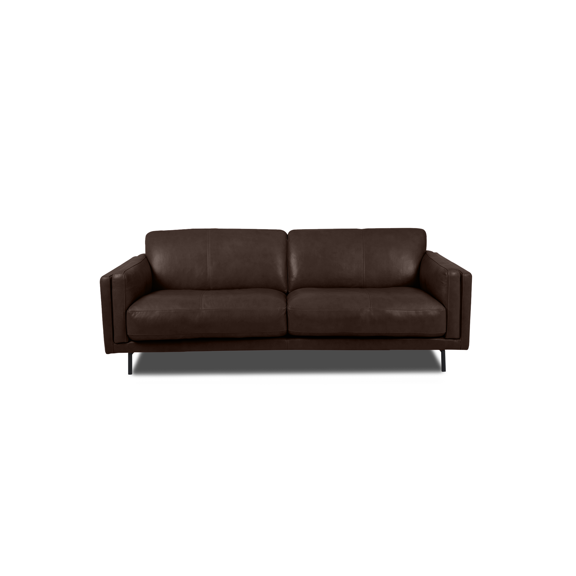Fraser Straight Sofa - Leather in brown, view 16