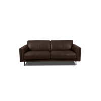Fraser Straight Sofa - Leather in brown, view 26