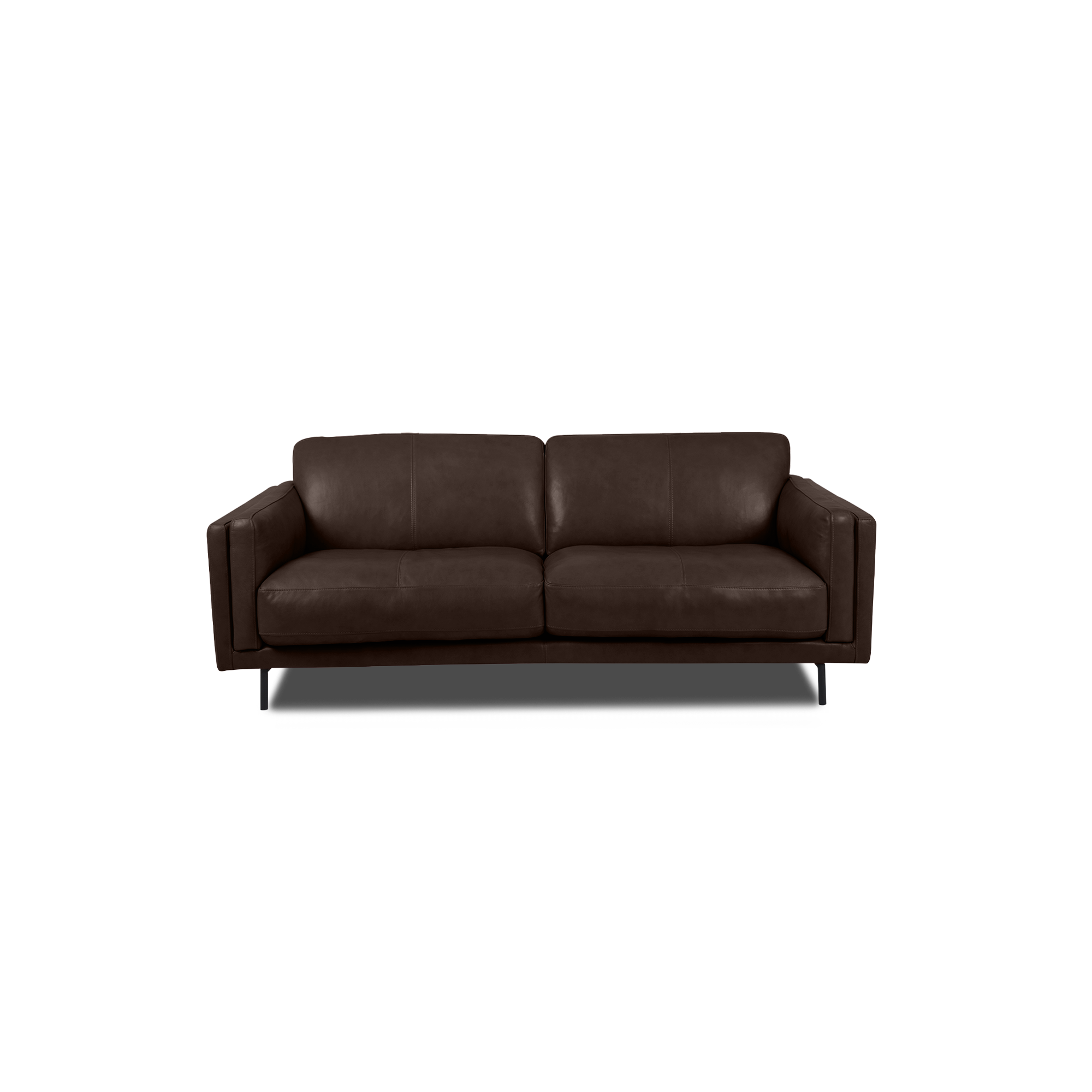 Fraser Straight Sofa - Leather in brown, view 26