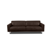 Fraser Straight Sofa - Leather in brown, view 7