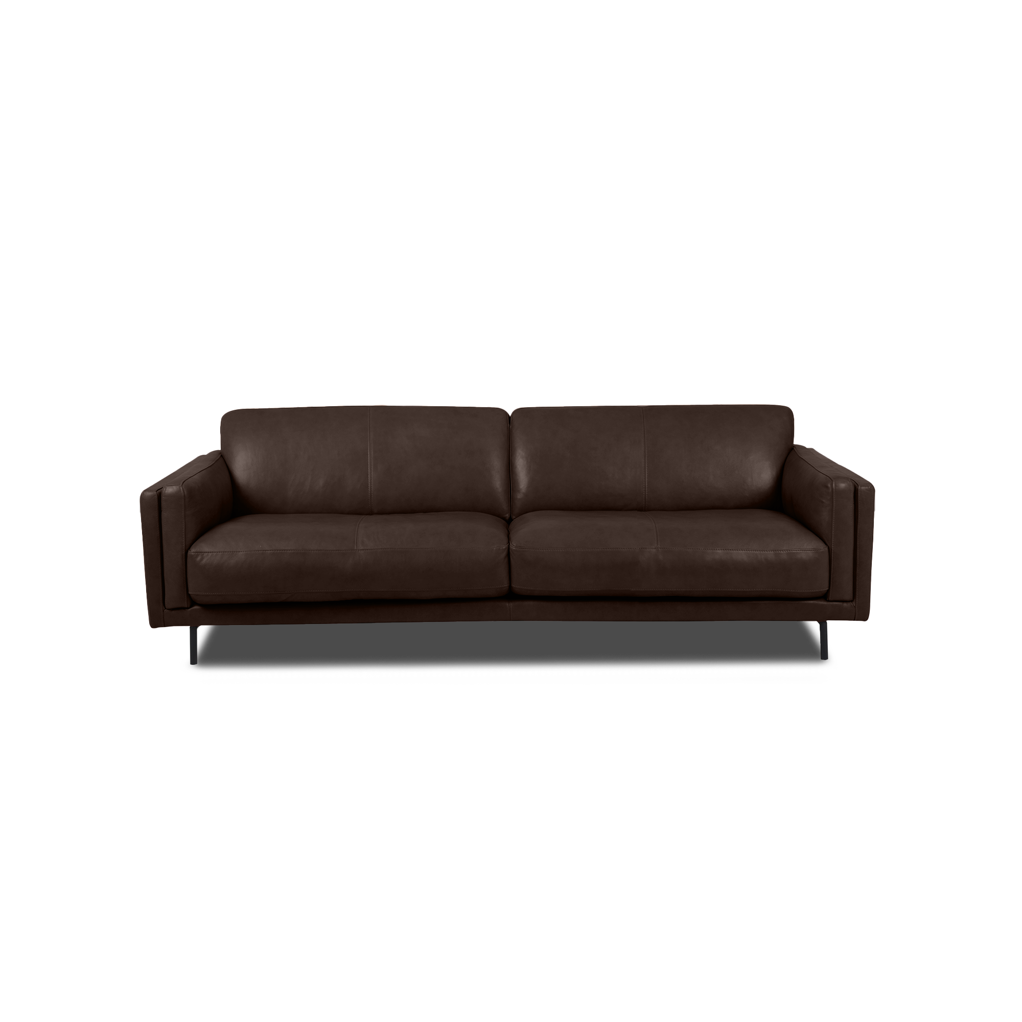 Fraser Straight Sofa - Leather in brown, view 7