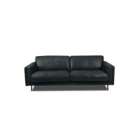 Fraser Straight Sofa - Leather in grey, view 18