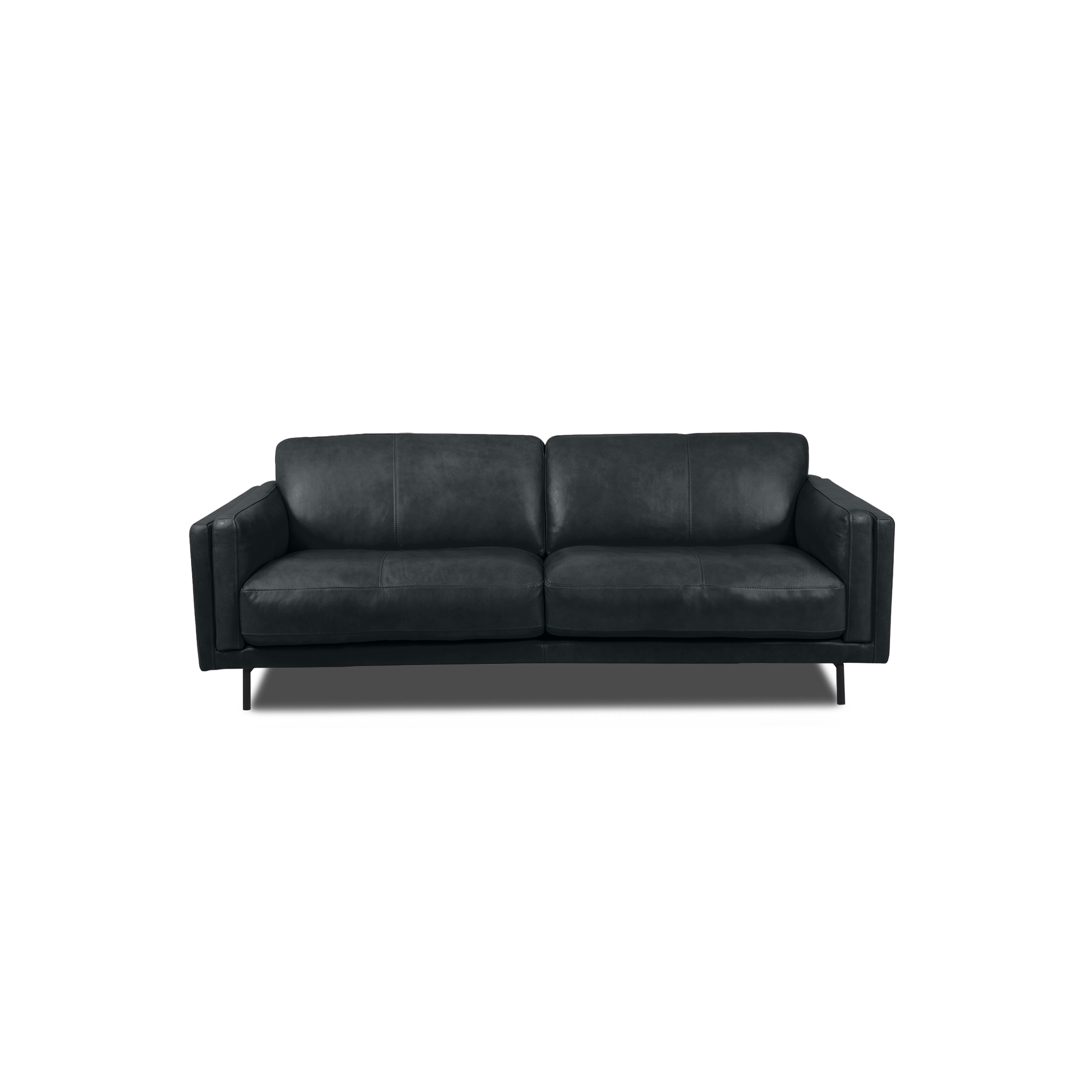 Fraser Straight Sofa - Leather in grey, view 18