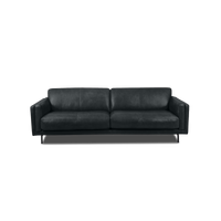 Fraser Straight Sofa - Leather in grey, view 9
