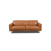 Fraser Straight Sofa - Leather in Cognac, view 20