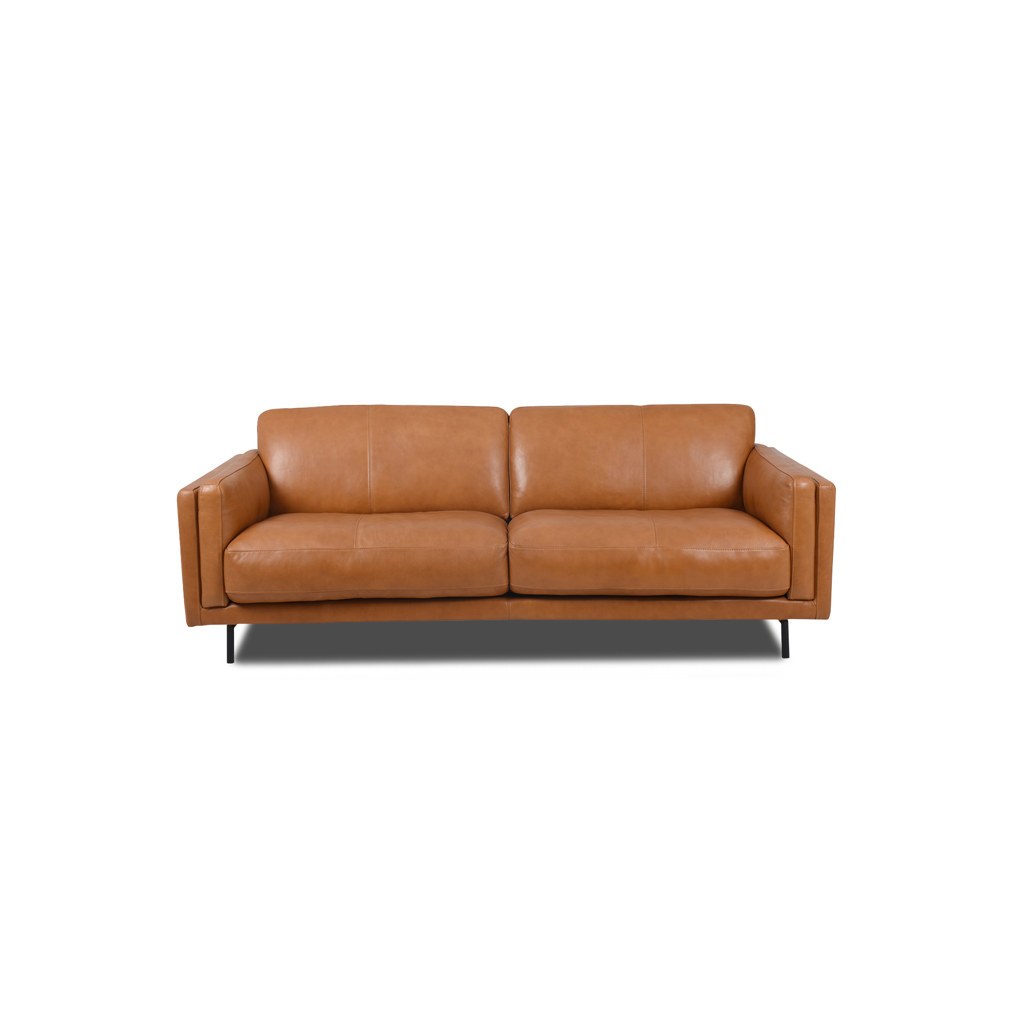Fraser Straight Sofa - Leather in Cognac, view 20