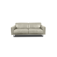 Fraser Straight Sofa - Leather in Frost leather