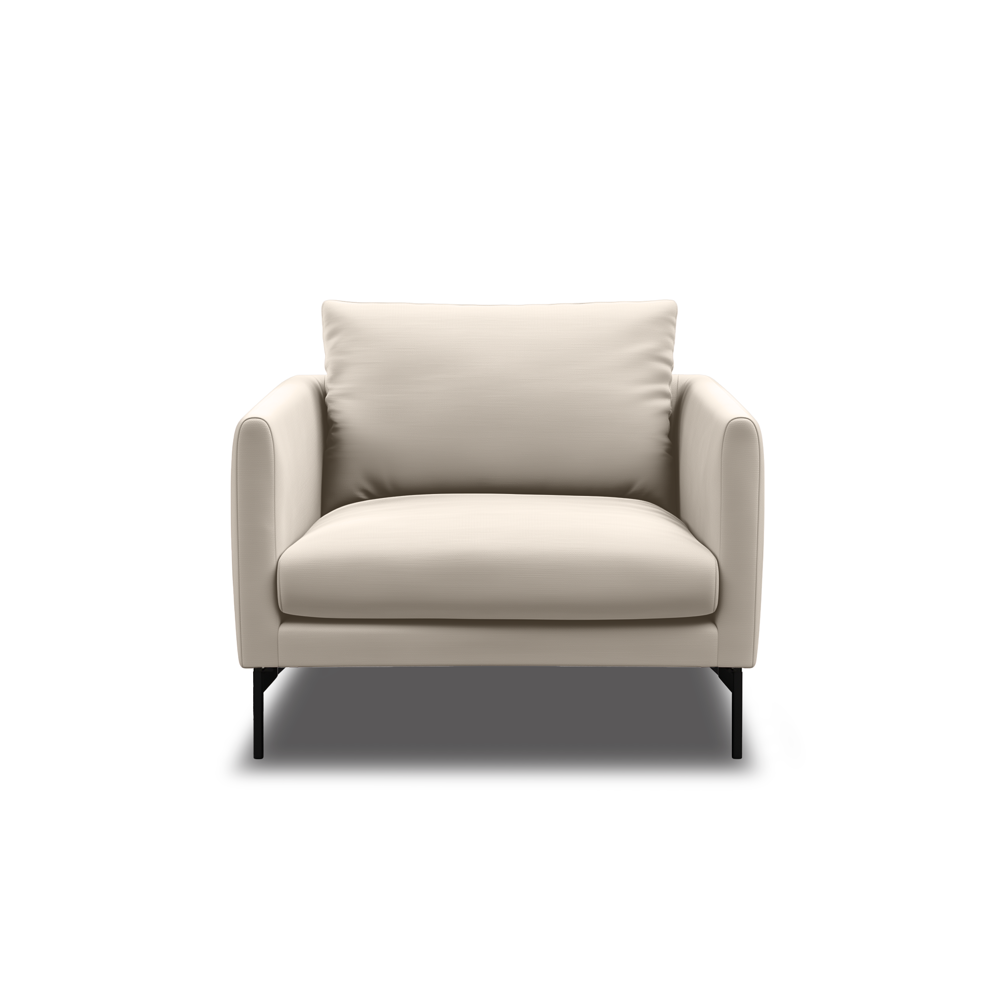 Linear Armchair in cream, view 5