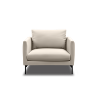 Linear Armchair in cream, view 6