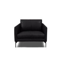 Linear Armchair - Leather in black
