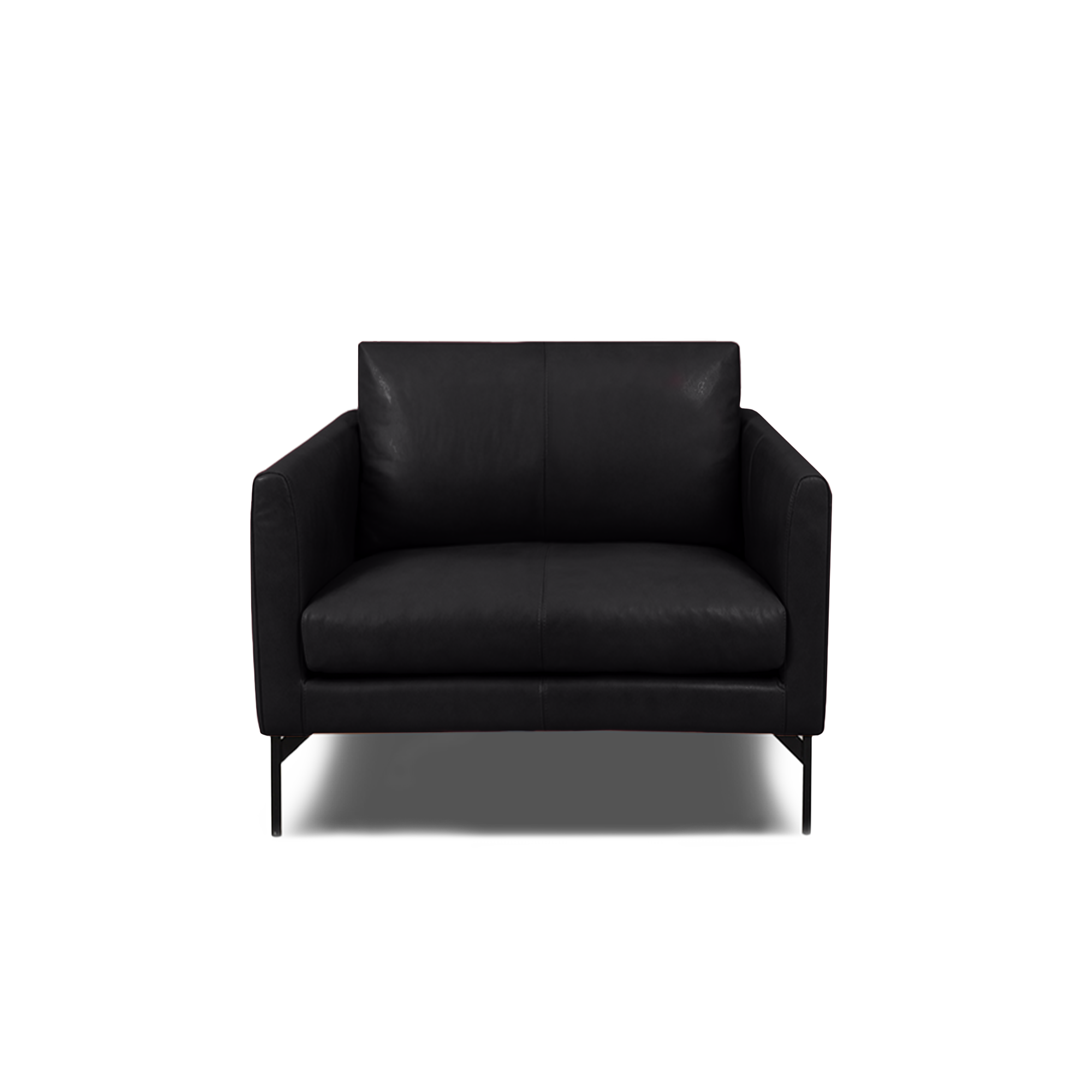 Linear Armchair - Leather in black