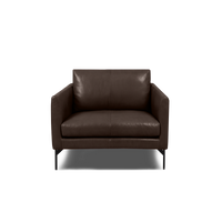 Linear Armchair - Leather in brown, view 7