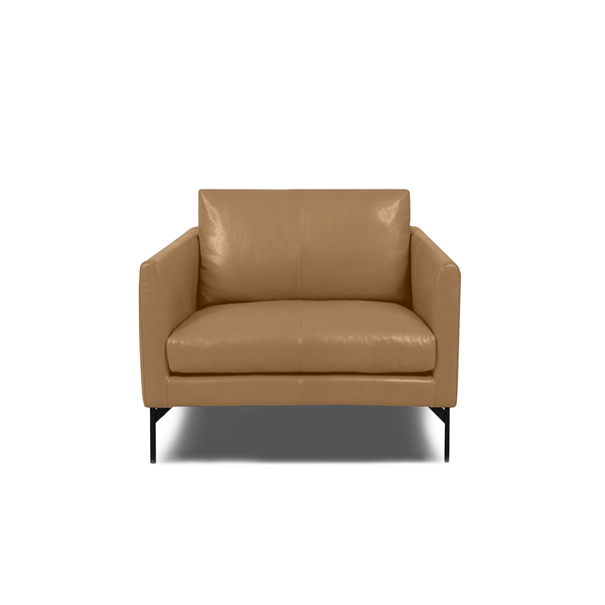 Linear Armchair - Leather in Camel, view 8