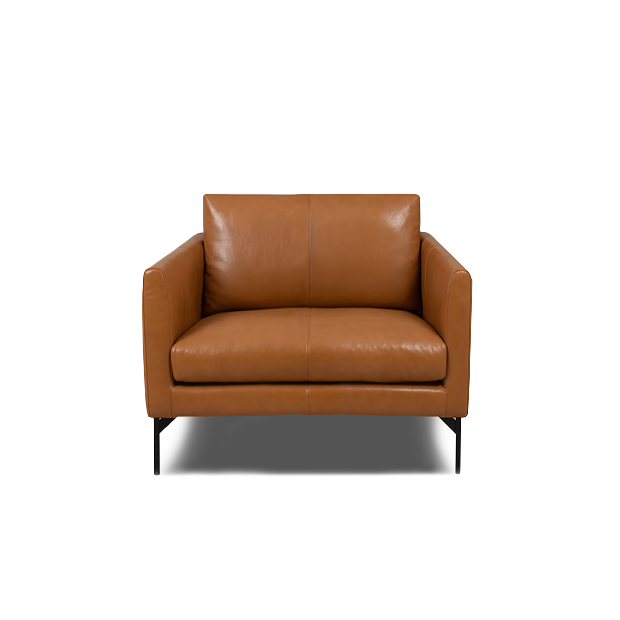 Linear Armchair - Leather in Cognac, view 3