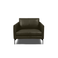 Linear Armchair - Leather in olive, view 9
