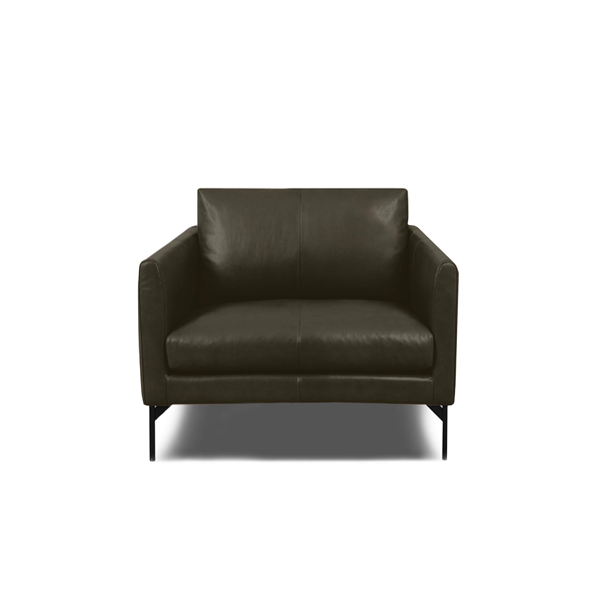 Linear Armchair - Leather in olive, view 9
