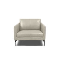 Linear Armchair - Leather in Frost, view 5