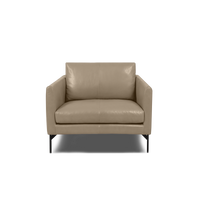 Linear Armchair - Leather in Oatmeal, view 6