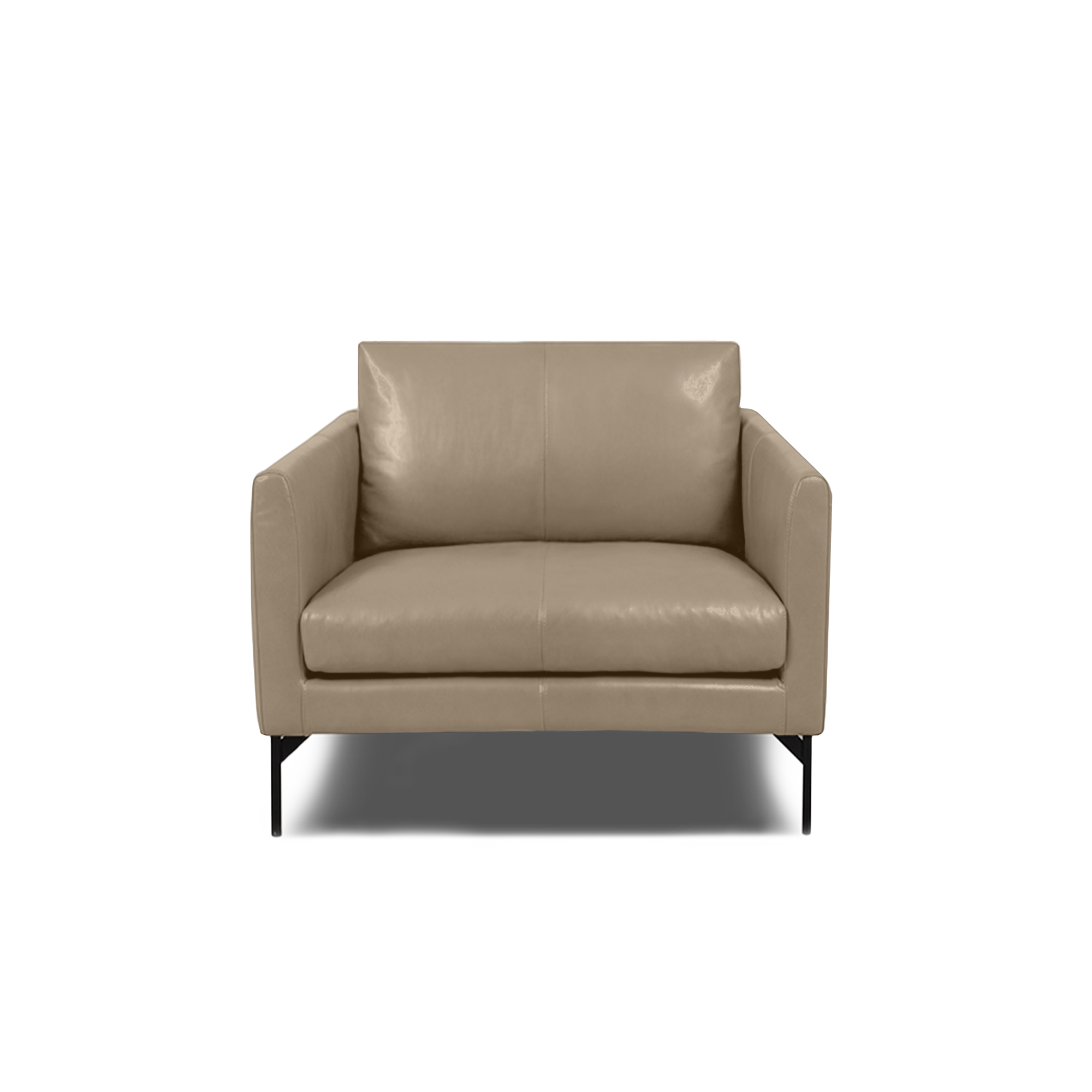 Linear Armchair - Leather in Oatmeal, view 6