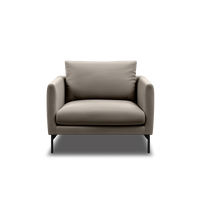 Linear Armchair in Nardo Silver Grey fabric
