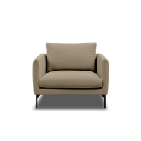 Linear Armchair in pebble, view 2