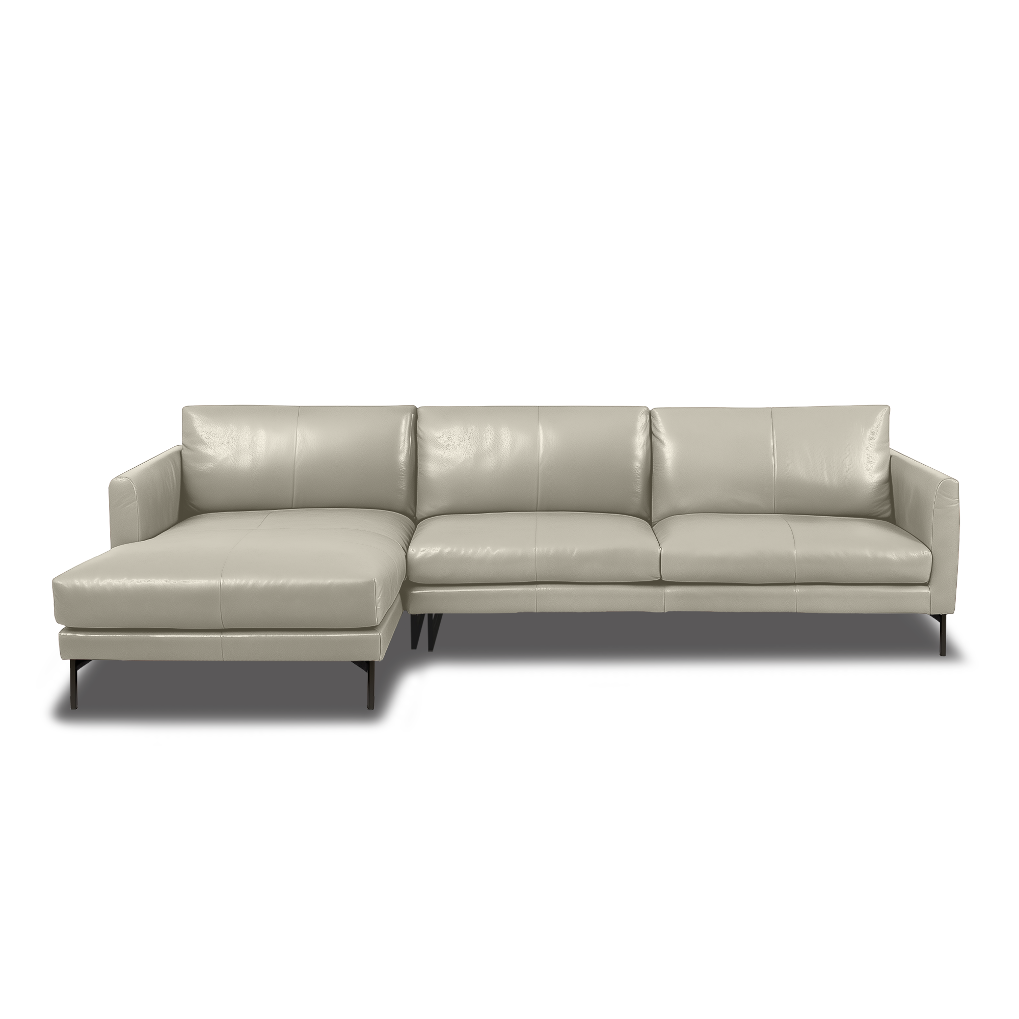 Linear L-Shape Sofa - Leather in Frost, view 20