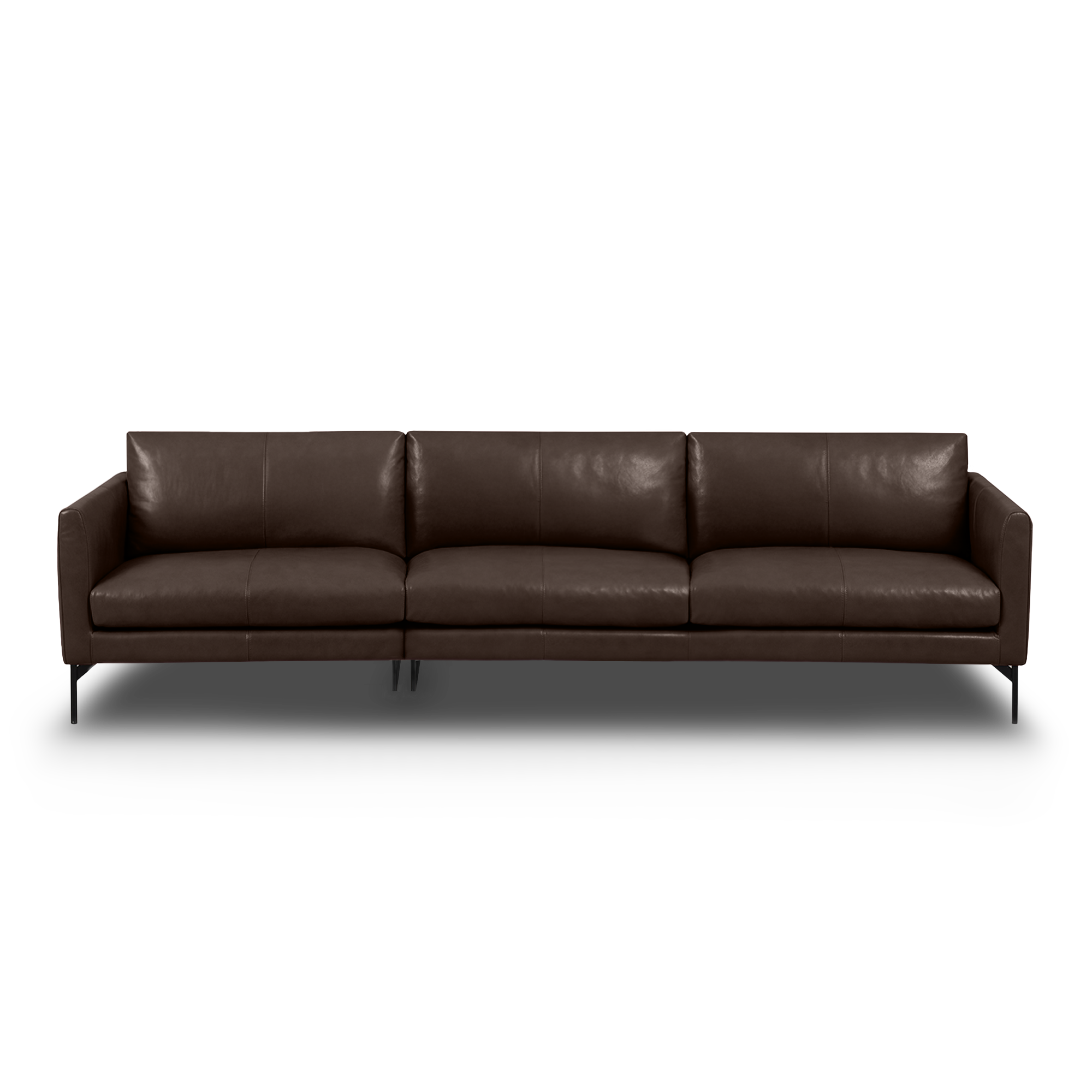 Linear Straight Sofa Leather in brown, view 21