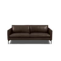 Linear Straight Sofa Leather in Cacao Brown, view 9