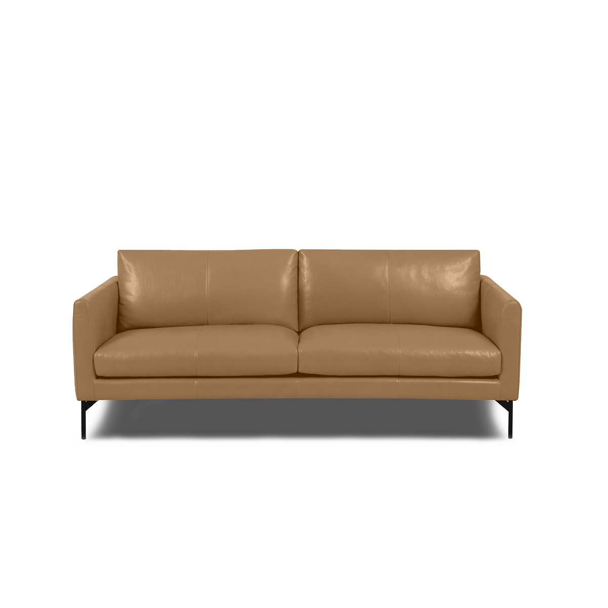 Linear Straight Sofa Leather in Camel, view 10