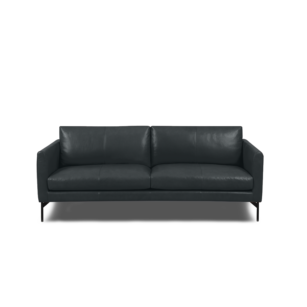 Linear Straight Sofa Leather in Carbon Grey, view 11