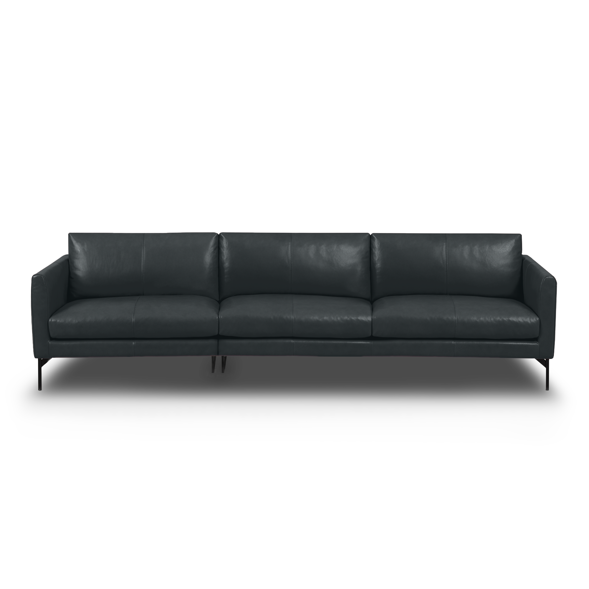 Linear Straight Sofa Leather in grey, view 26