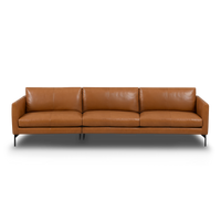 Linear Straight Sofa Leather in Cognac, view 17