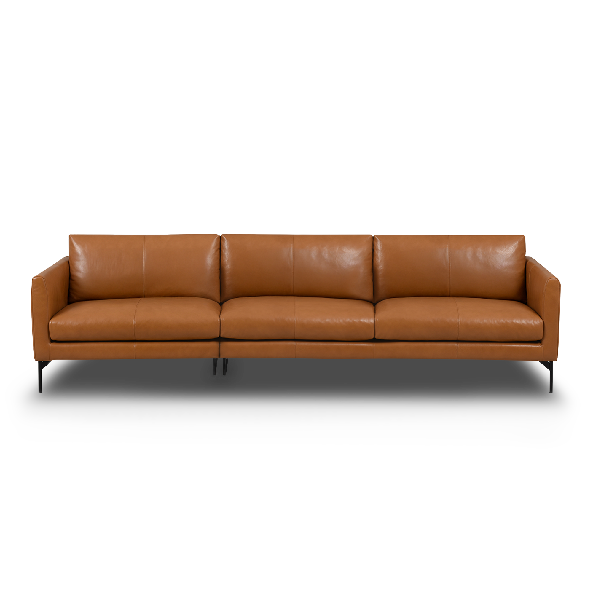 Linear Straight Sofa Leather in Cognac, view 17