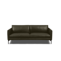 Linear Straight Sofa Leather in Dark Olive, view 13