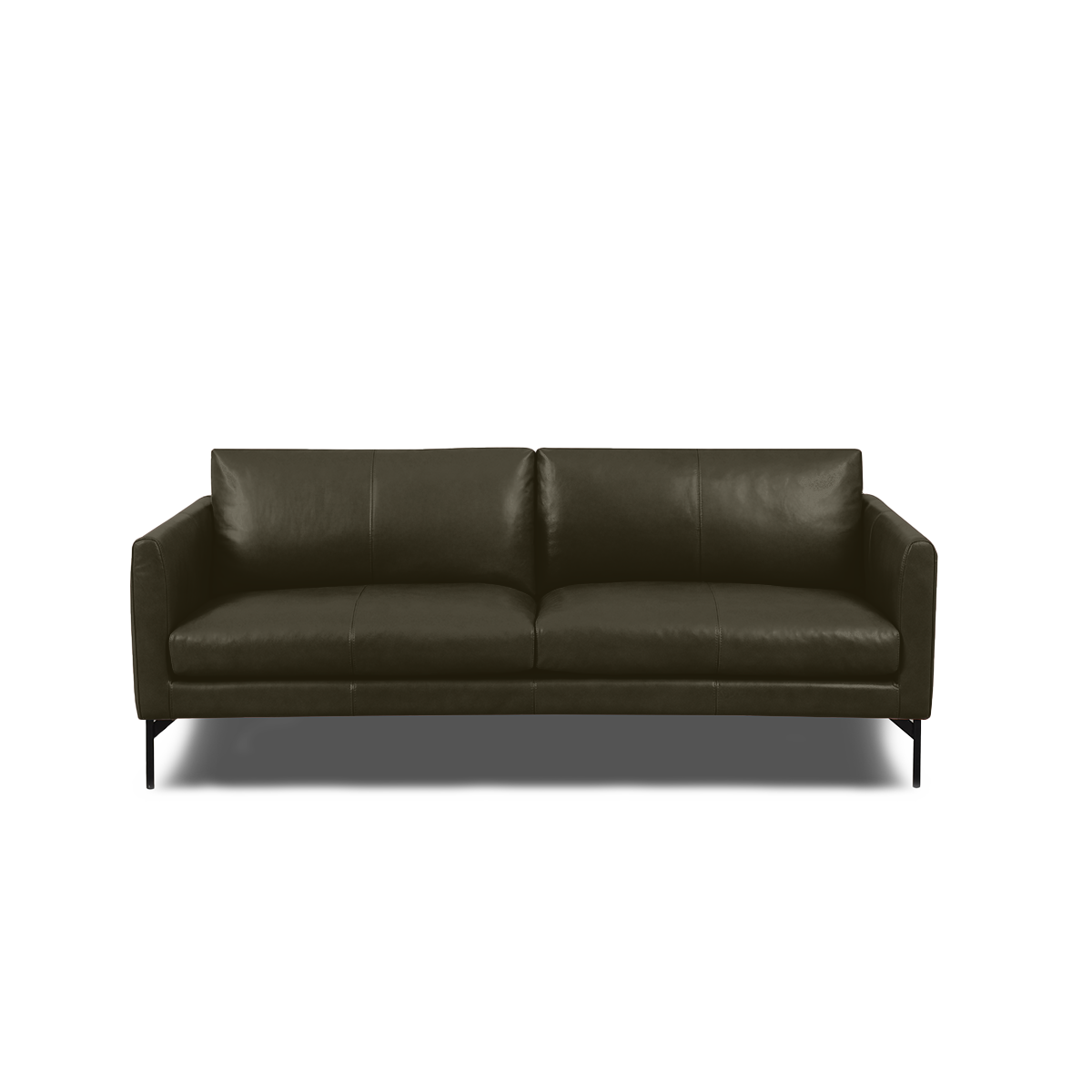 Linear Straight Sofa Leather in Dark Olive, view 13