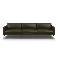 Linear Straight Sofa Leather in olive, view 23
