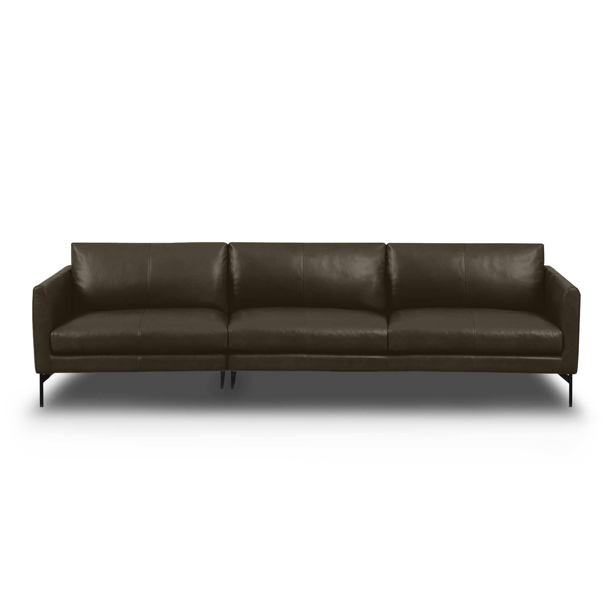 Linear Straight Sofa Leather in olive, view 23