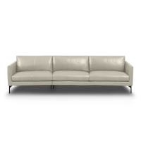 Linear Straight Sofa Leather in Frost, view 19