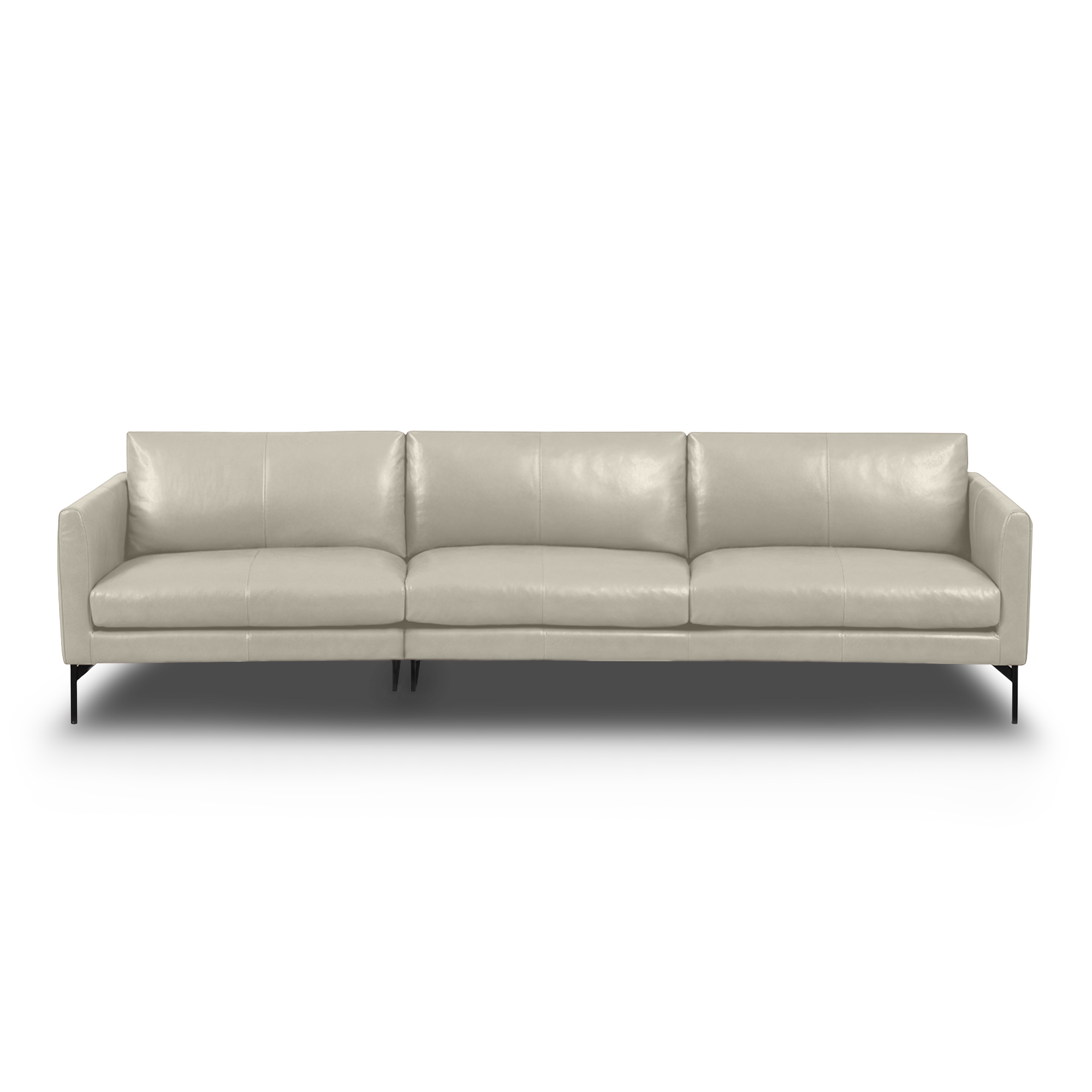 Linear Straight Sofa Leather in Frost, view 19