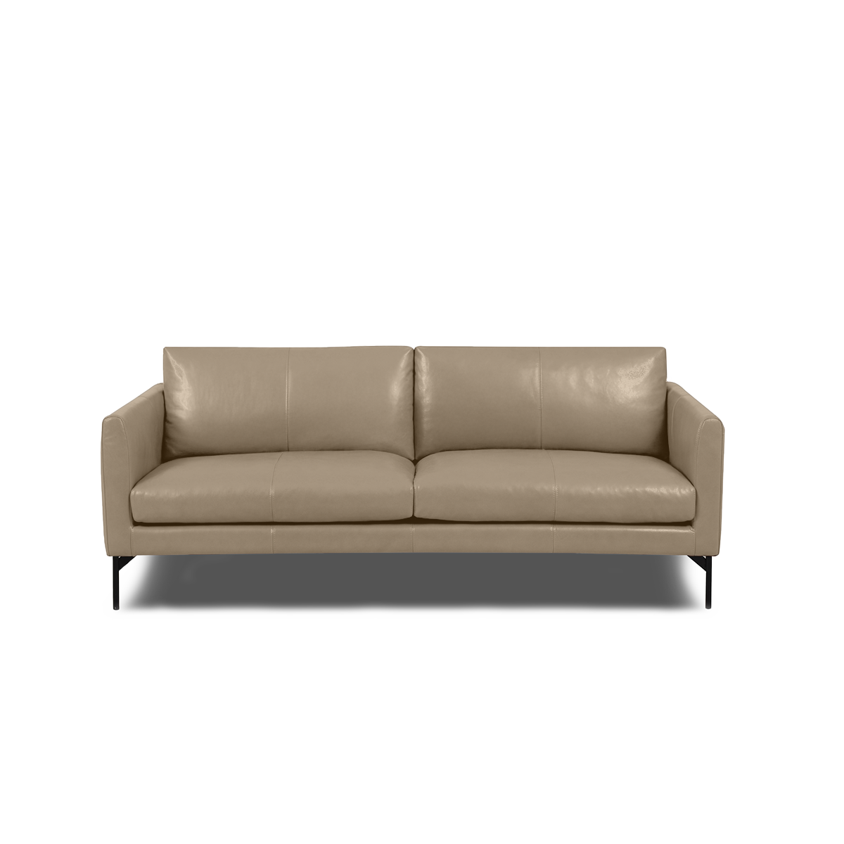 Linear Straight Sofa Leather in Oatmeal, view 15