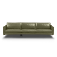 Linear Straight Sofa Leather in green, view 18