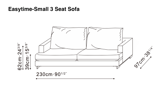 Easytime-Small 3 Seat Sofa, view 5