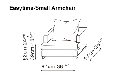 Easytime-Small Armchair, view 3