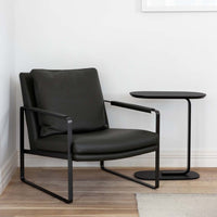 Leman Armchair - Leather, in a room setting