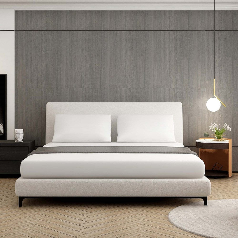 Crescent Queen Bed, in a room setting