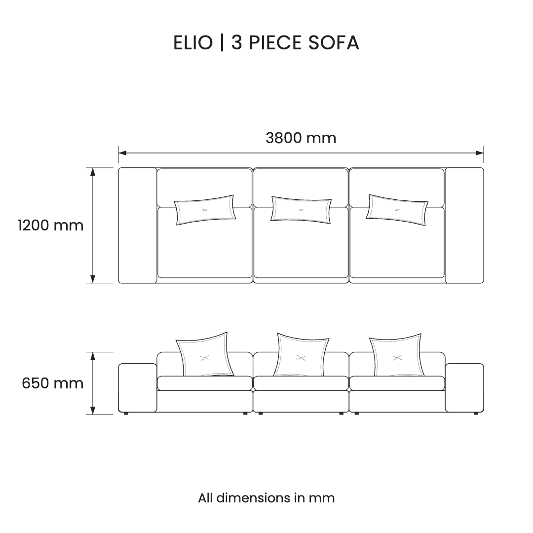 Elio 3-Piece Sofa