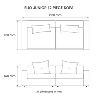 Elio Junior 2-Piece Sofa
