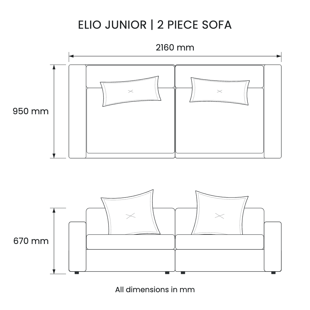 Elio Junior 2-Piece Sofa