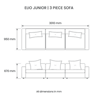 Elio Junior 3-Piece Sofa