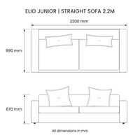 Elio Junior Straight Sofa